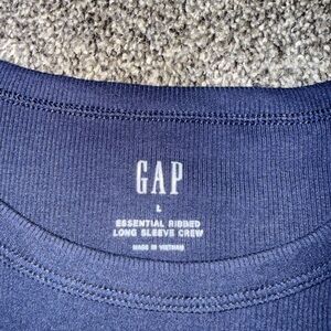 GAP Men's Ribbed Crewneck Sweater - Navy Blue